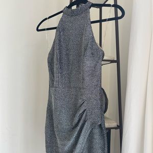 F21 Shimmer Silver/Black dress